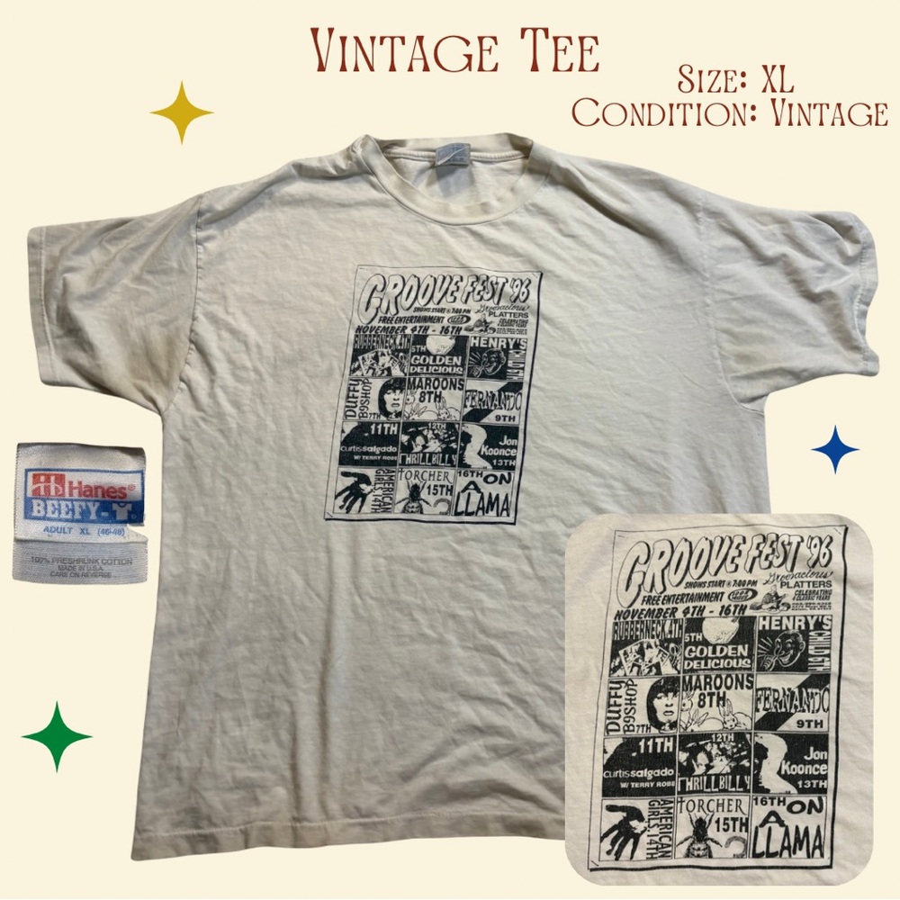 Vintage Men's Groove Fest '96 Graphic Tee